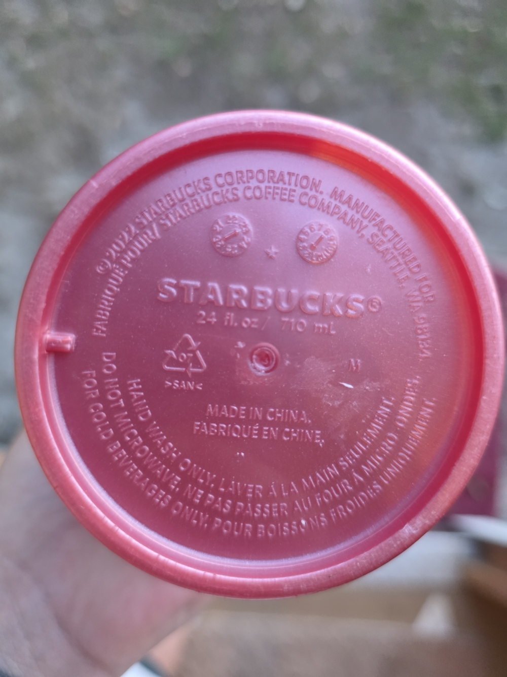 Starbucks Rose Pink Ridged Reusable Tumbler with Straw - Picture 2 of 4